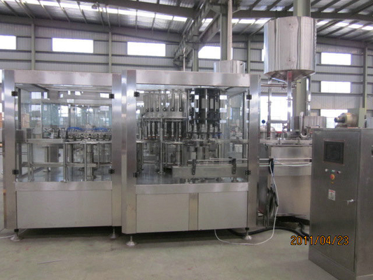 Beverage Filling Machine Washing Filling Capping 3 In 1 18-18-6 Head for Plastic Bottle